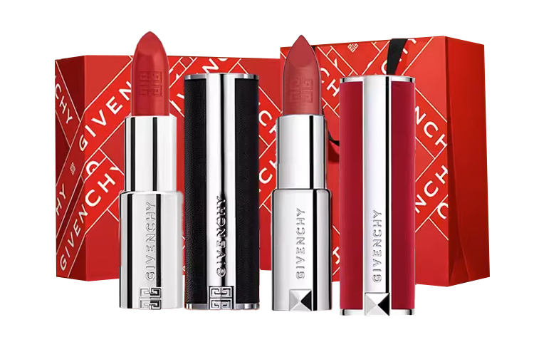 Givenchy Набор помад duo, косметичка, velvet/red velvet/lambskin, легко растушевывается — фото 3