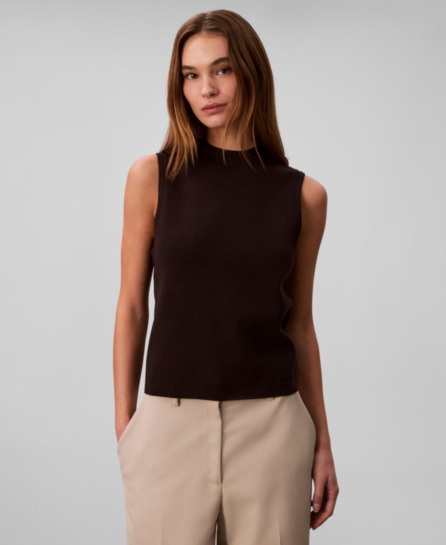 

Женский облегающий топ без рукавов Calvin Klein, Black