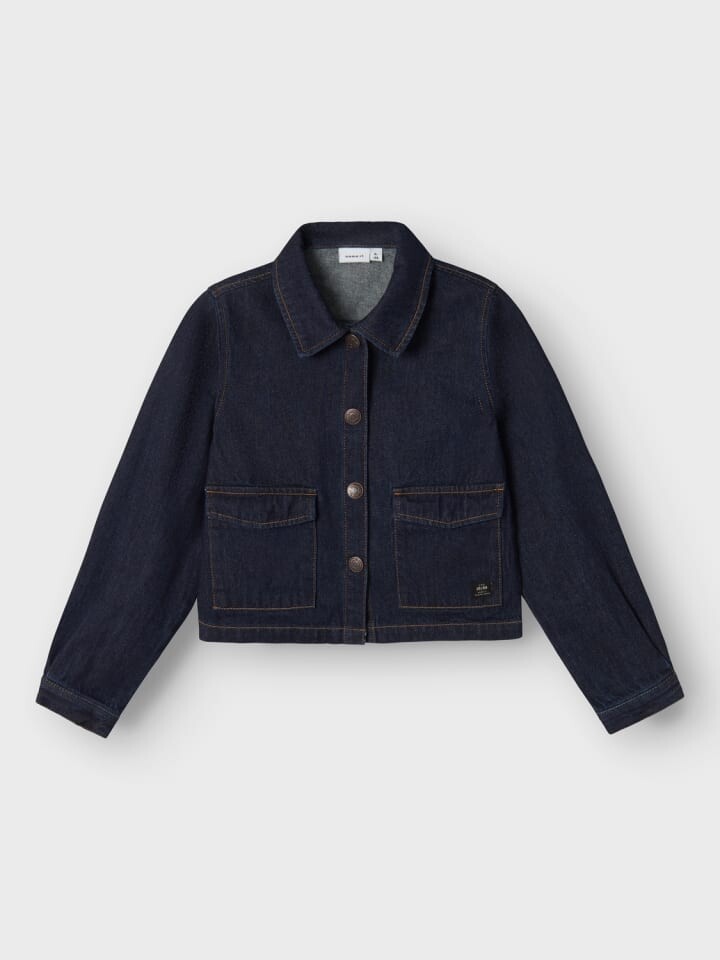 

Куртка name it Jacke Denim Fly-Away Kravgen Druckknopf, темно-синий