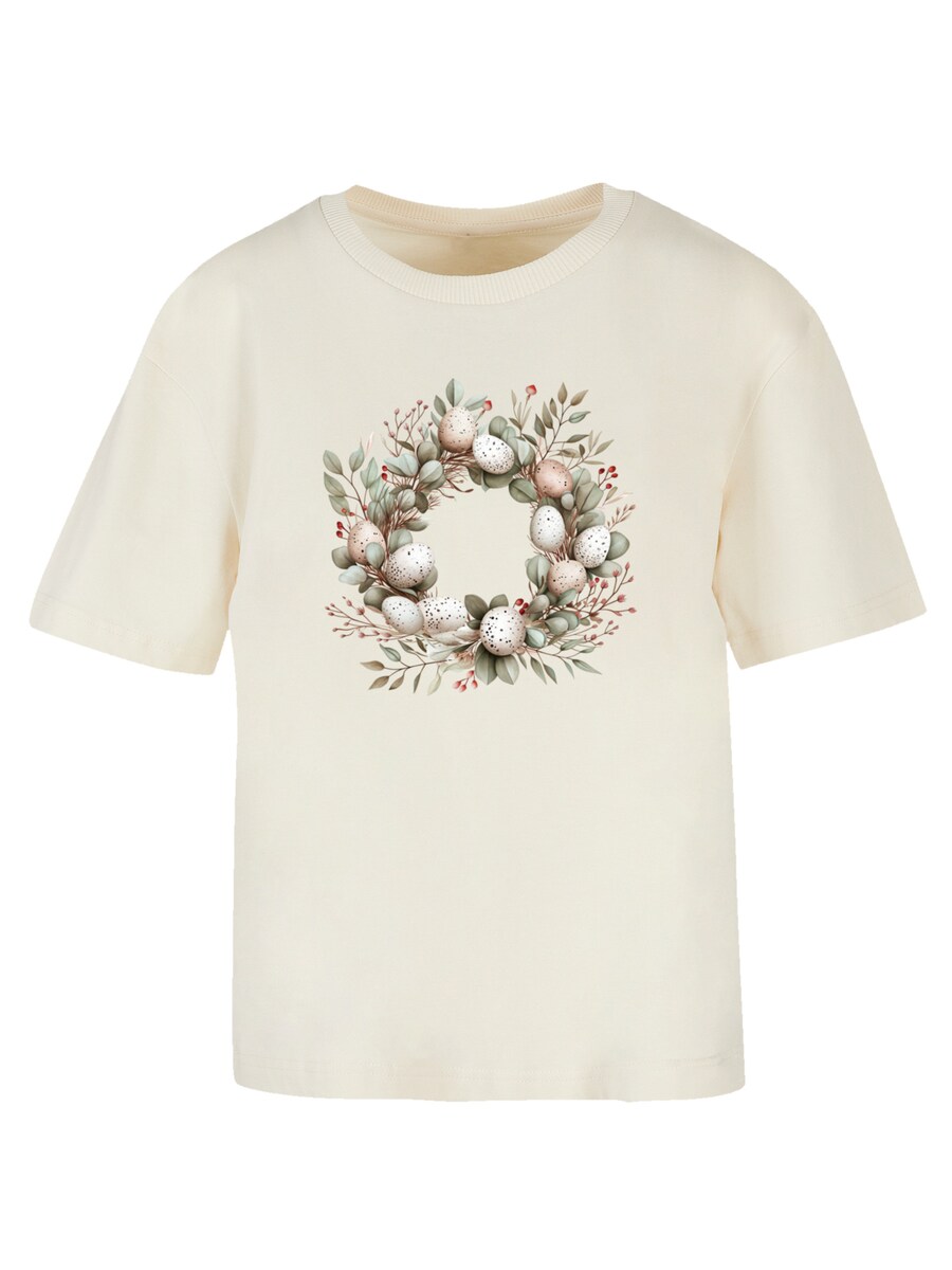 

Рубашка F4NT4STIC Osterkranz Eierkranz Blumenring, слоновая кость