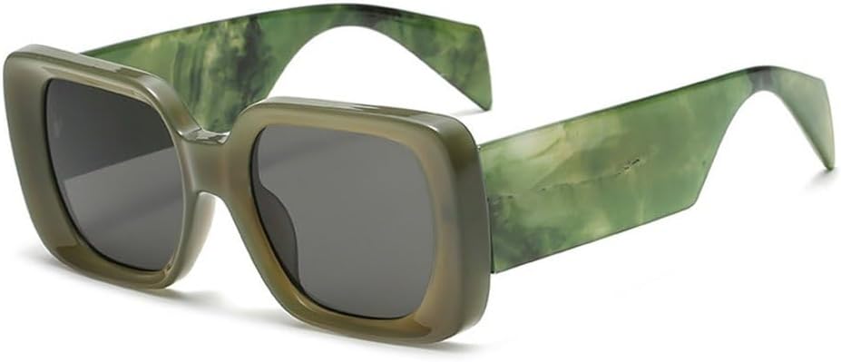 

Модные большие квадратные женские солнцезащитные очки с желейными линзами, ретро-узором и широкими дужками, мужские градиентные солнцезащитные очки с защитой от УФ-излучения UV400 SKFGNX, Olive Green Gray