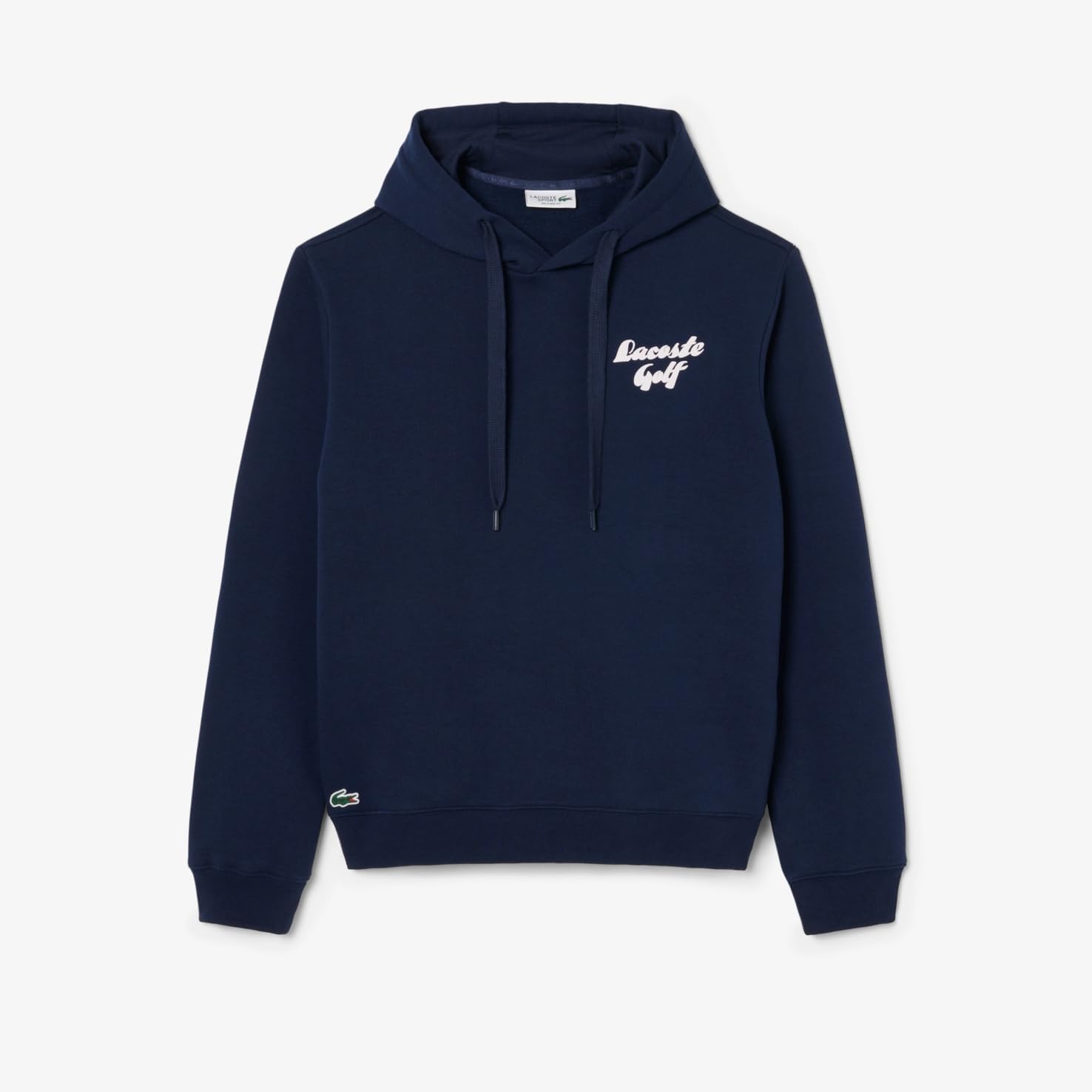 Мужская толстовка Lacoste (официальная) с принтом игрока на спине, темно-синий — фото 4
