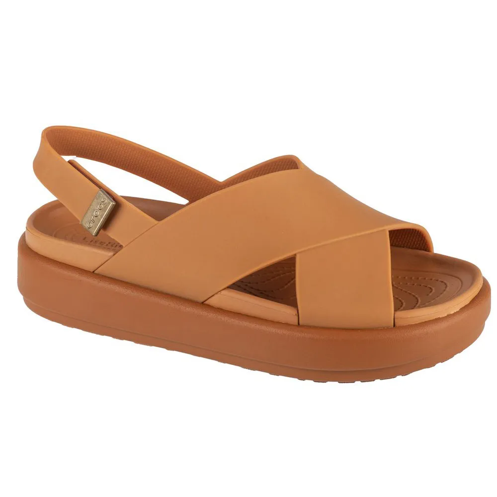 Сандалии Crocs Brooklyn Luxe Cross Strap, коричневый