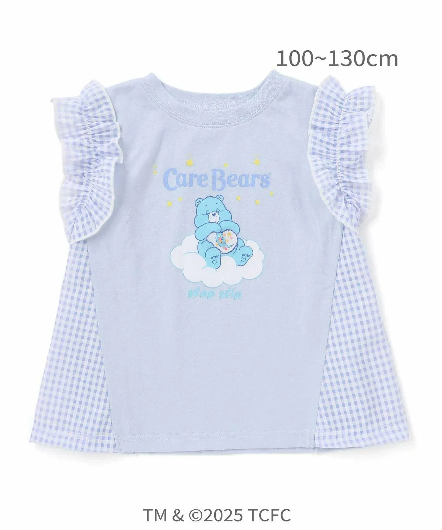 Футболка Care Bears *SLAP SLIP с иллюстрацией, рукавами с завязками по бокам и оборками (80-130 см), Blue — фото 4