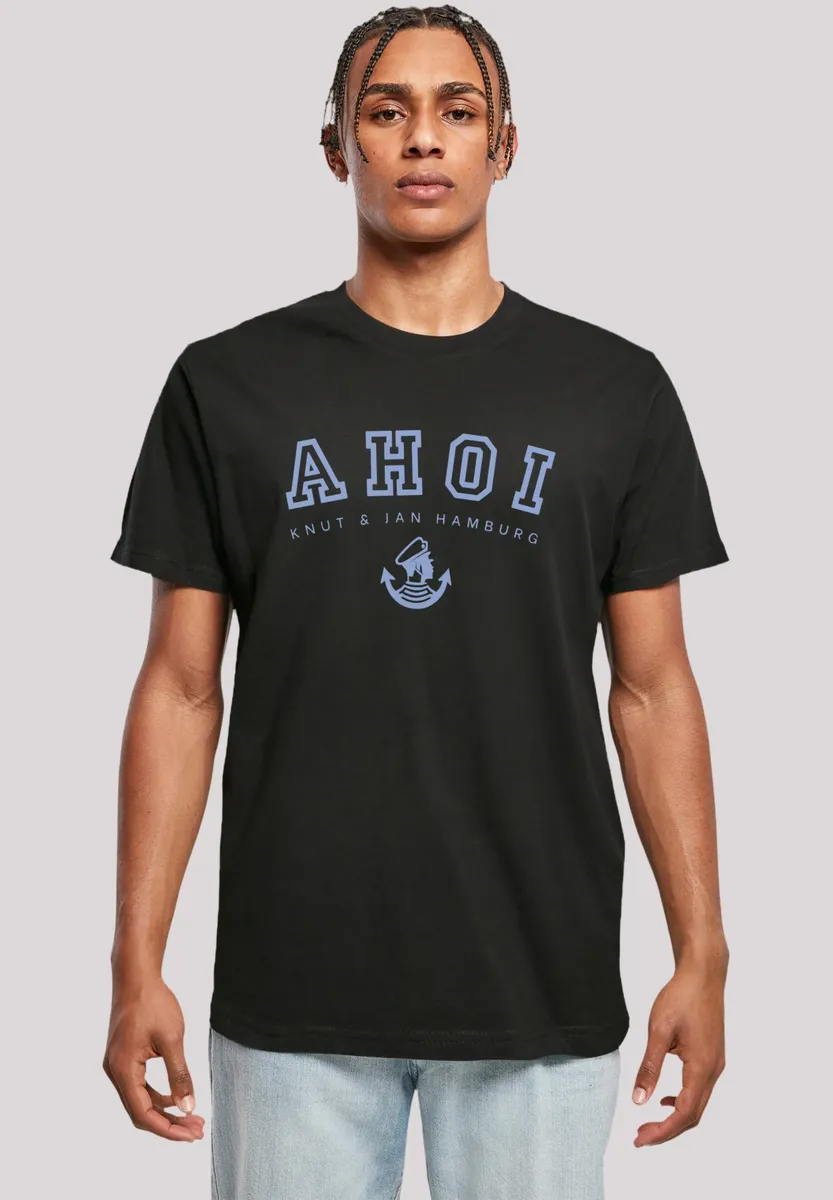 

F4NT4STIC Футболка "Ahoy Knut & Jan Hamburg", принт, черный