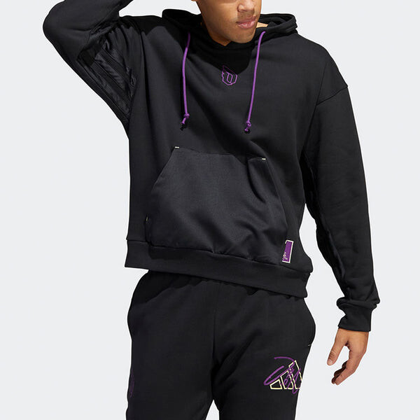 Толстовка Adidas Dame 8 Inn Hdy Basketball Sports Hooded Pullover Long Sleeves Black, черный — фото 2