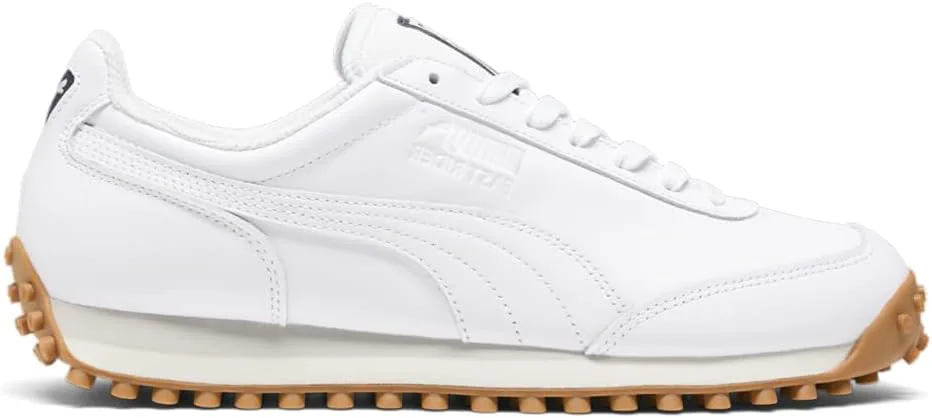 Мужские кроссовки PUMA Fast Rider Navy с белыми шнурками, повседневные - белые, белый