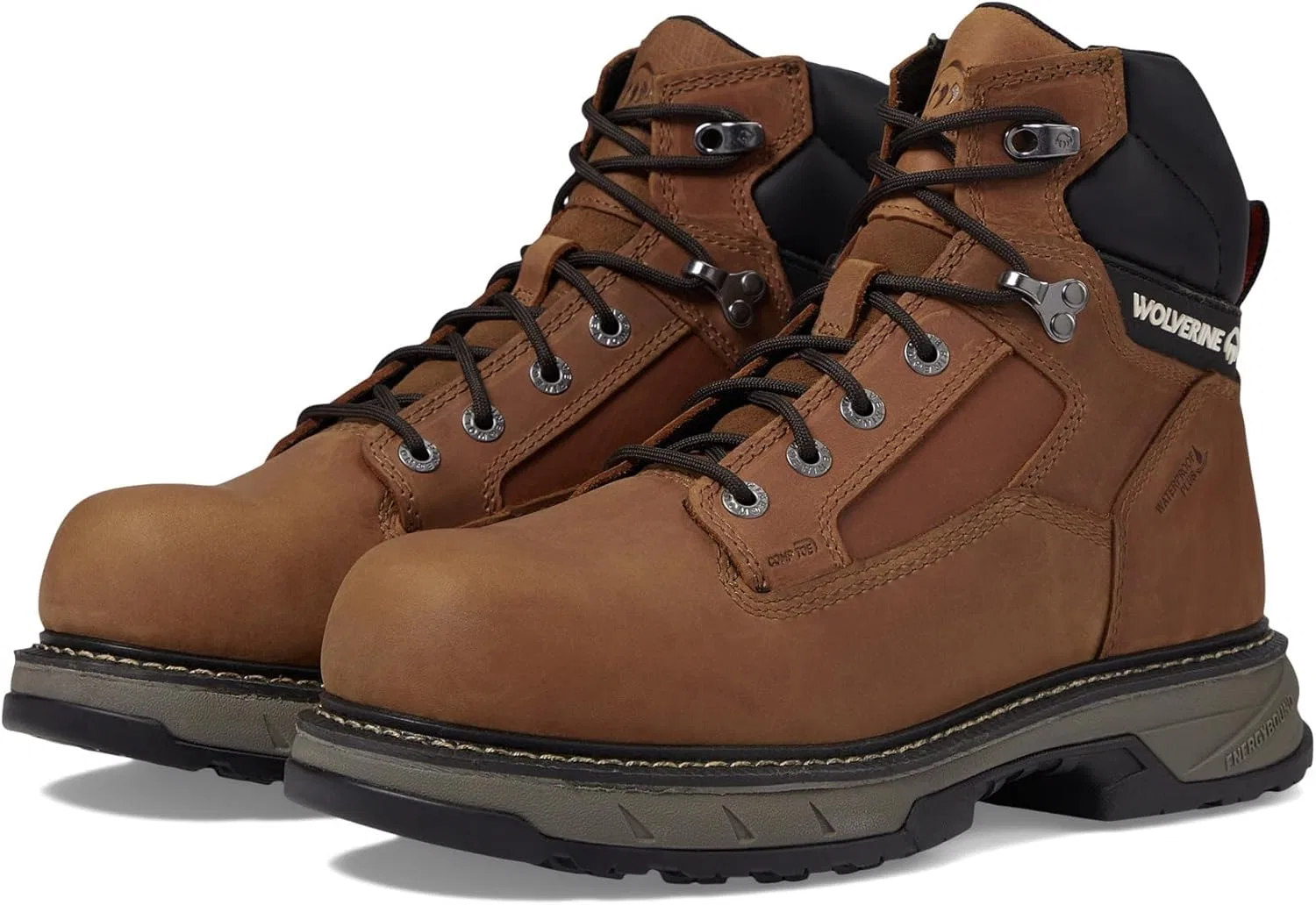 Ботинки Wolverine Herren Stiefel ReForce EnergyBound CarbonMax 6 Zoll Arbeitsstiefel, Cashew, 11.5 X-Wide