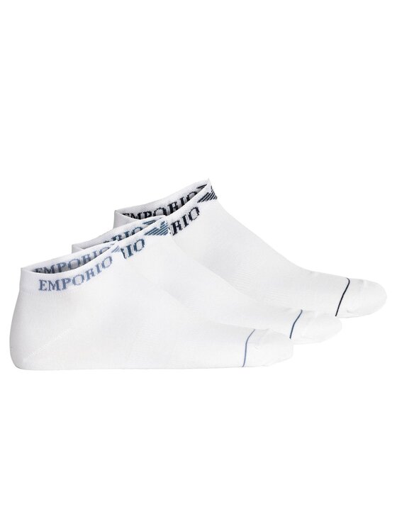 

Комплект из 3 низких мужских носков EM000550 AF12276 M0066 Emporio Armani, белый