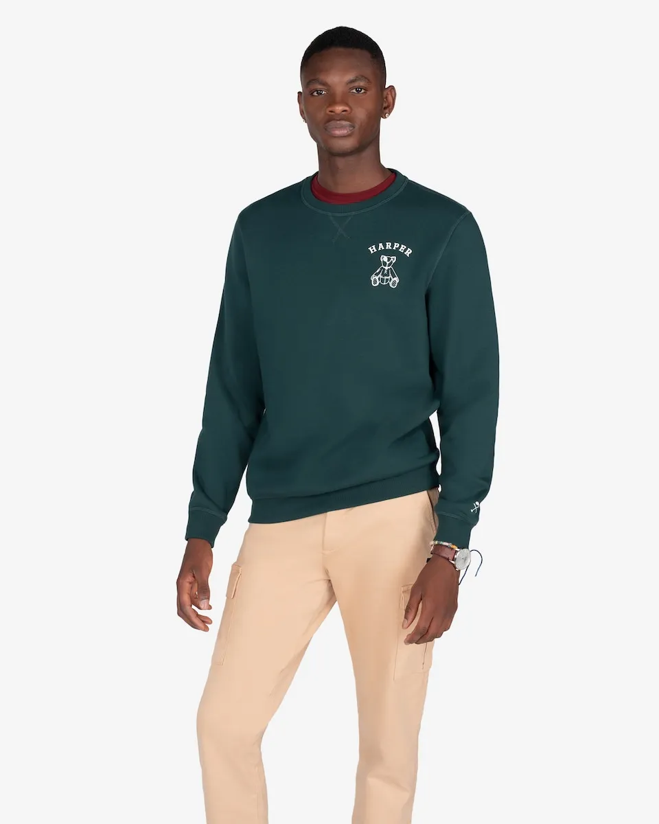 

Мужская толстовка с круглым вырезом из хлопка Harper & Neyer, зеленый