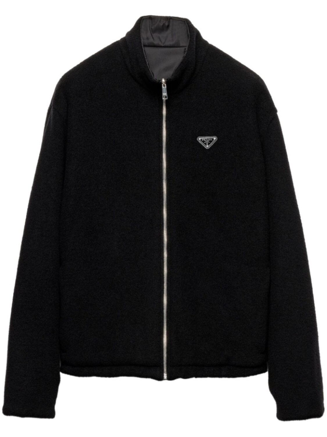 

Prada двусторонняя куртка из кашемира и флиса ReNylon, черный