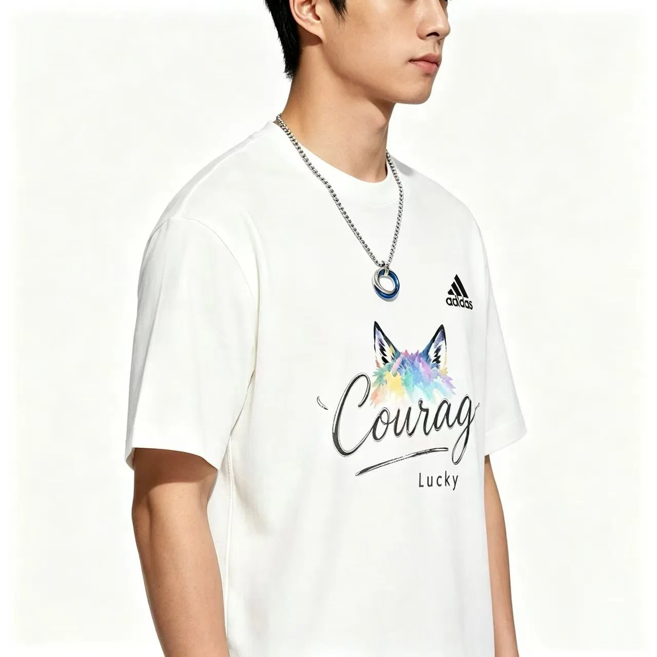Футболка Adidas MUST HAVES White Crew Neck Thin — фото 4