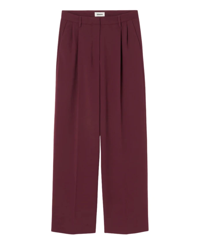 

Бордовые брюки, стильная модель Zenggi, красный