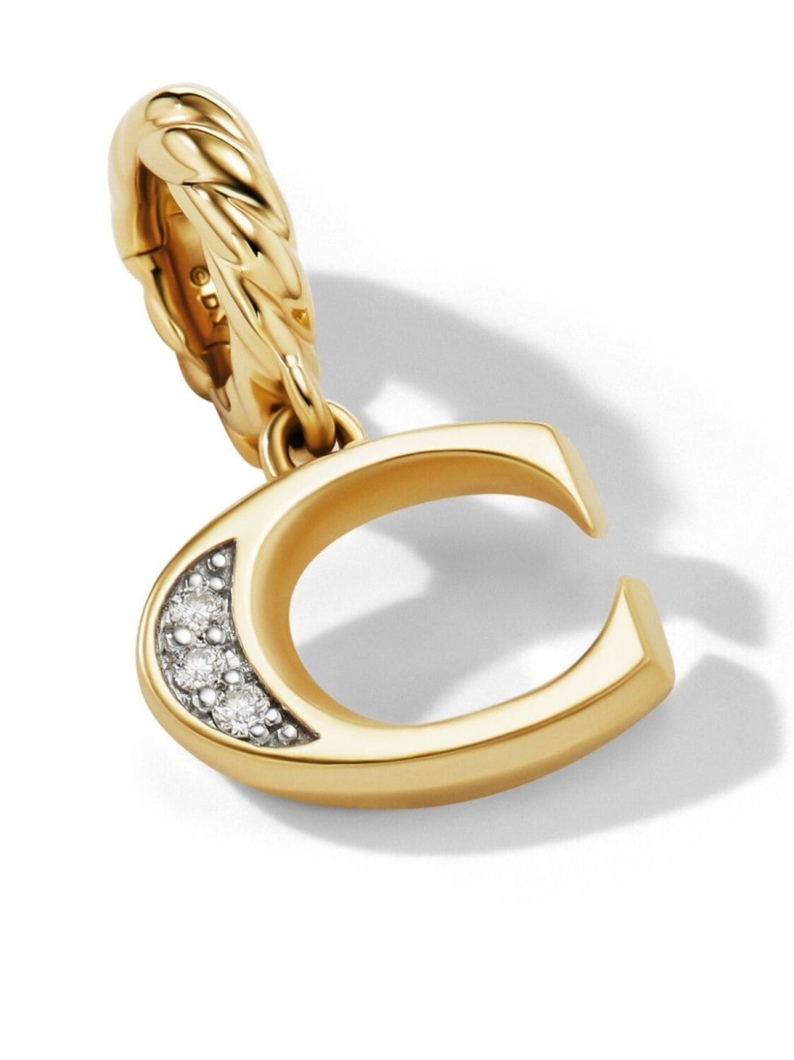 

Подвеска Initial C из желтого золота с бриллиантами David Yurman, золотой