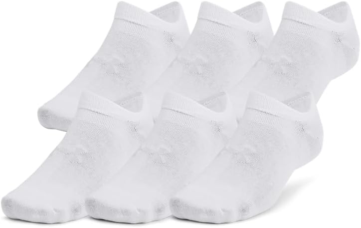 

Легкие носки-невидимки Under Armour Kids' Essential 2.0 (6 шт.), (100) White/White/Halo Gray