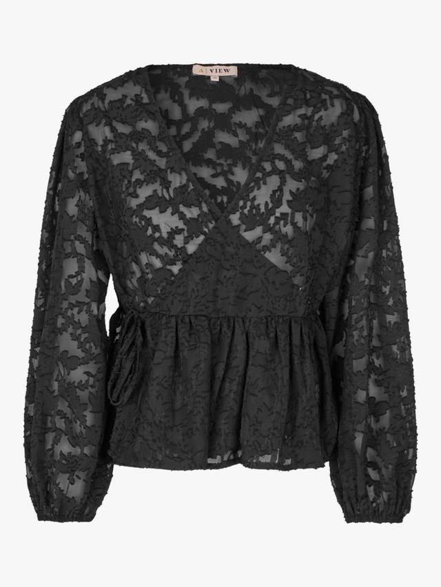 

Feana топ с цветочным жаккардом A-VIEW, Black