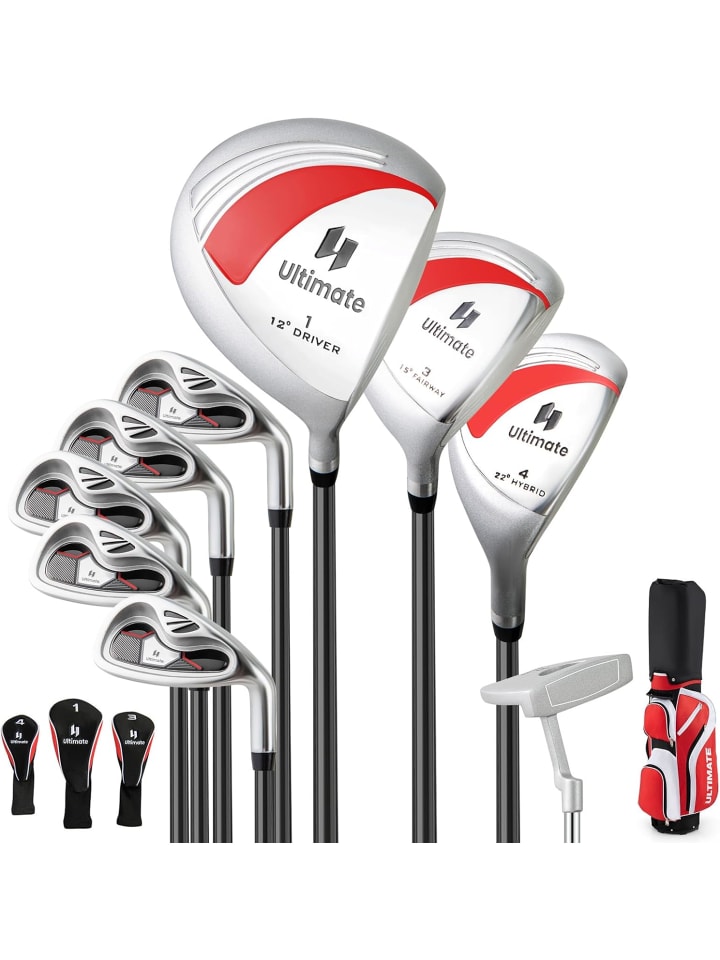 

COSTWAY Полный набор женских клюшек для гольфа красного цвета