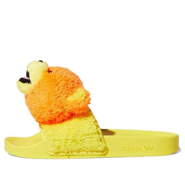 

Тапочки jeremy scott x adilette slide 'js bear' Adidas, желтый