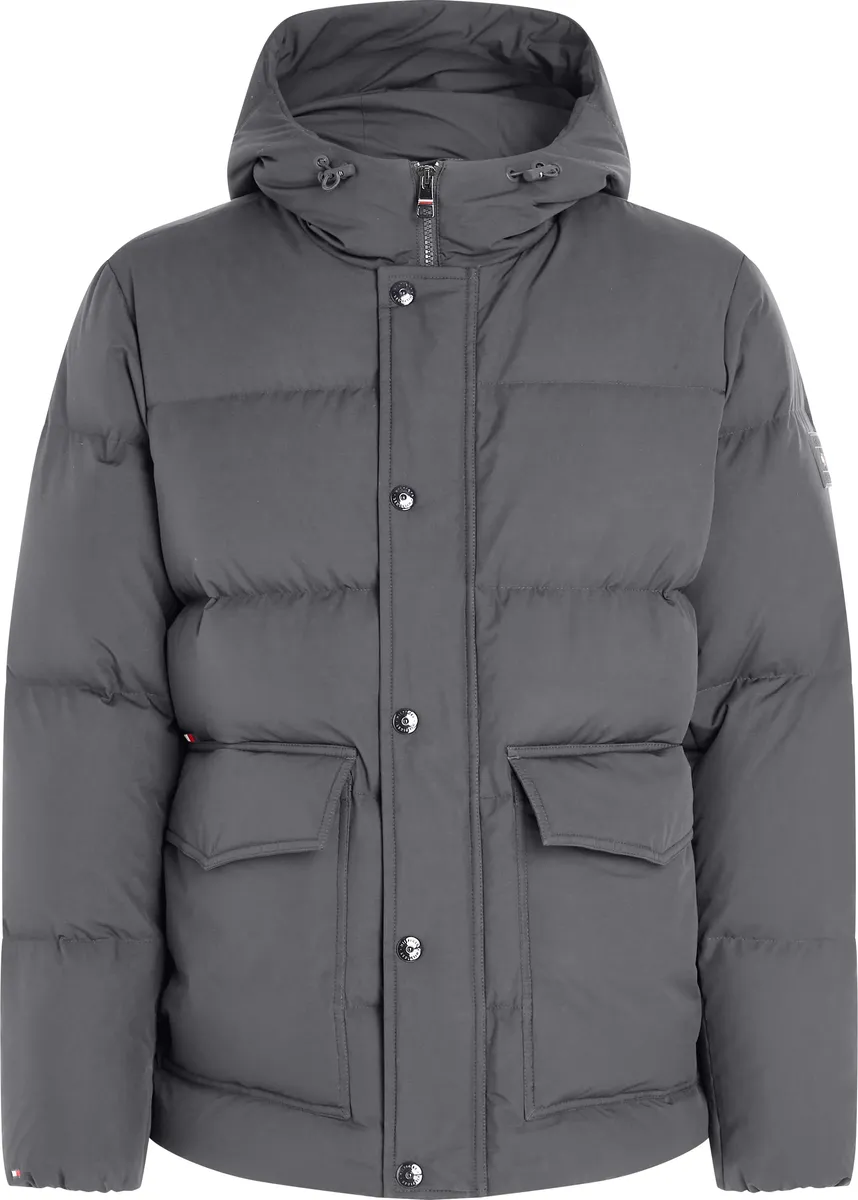 

Стеганая куртка Tommy Hilfiger "CL HILFIGER DOWN HOODED JACKET", с капюшоном, цвет Dark Ash