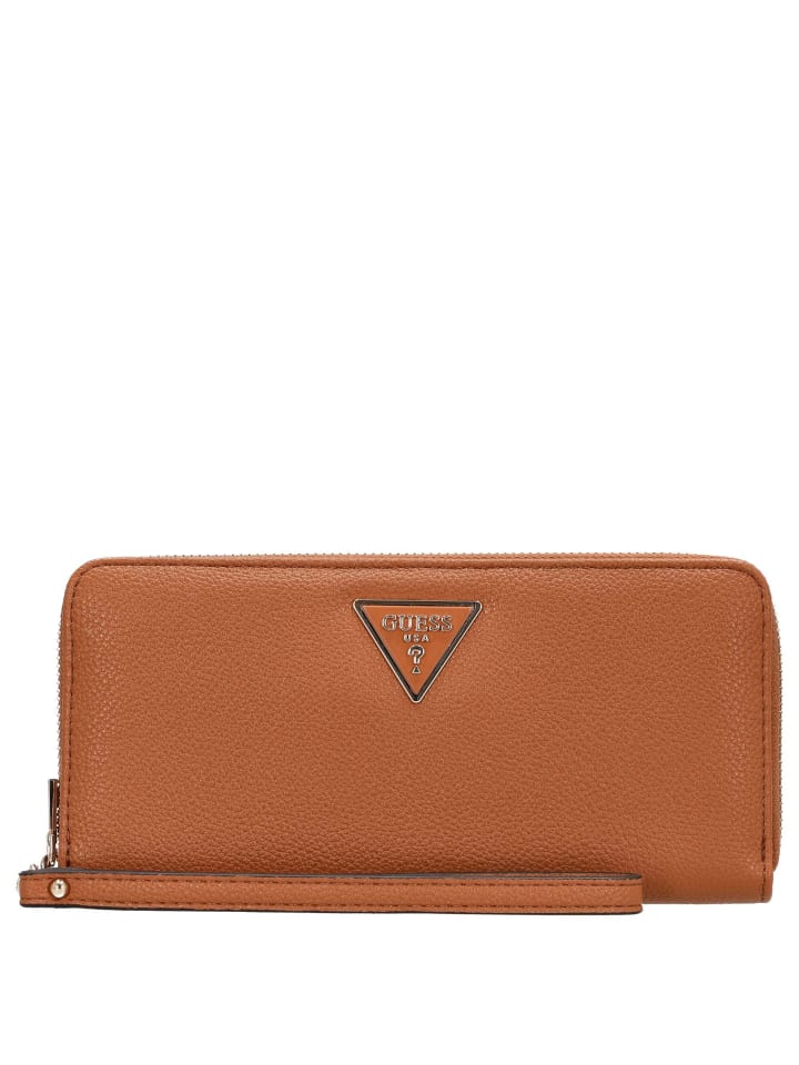 

Guess Кошелек Laurel II SLG Large Zip Around (цвет слоновой кости) коньячного оттенка