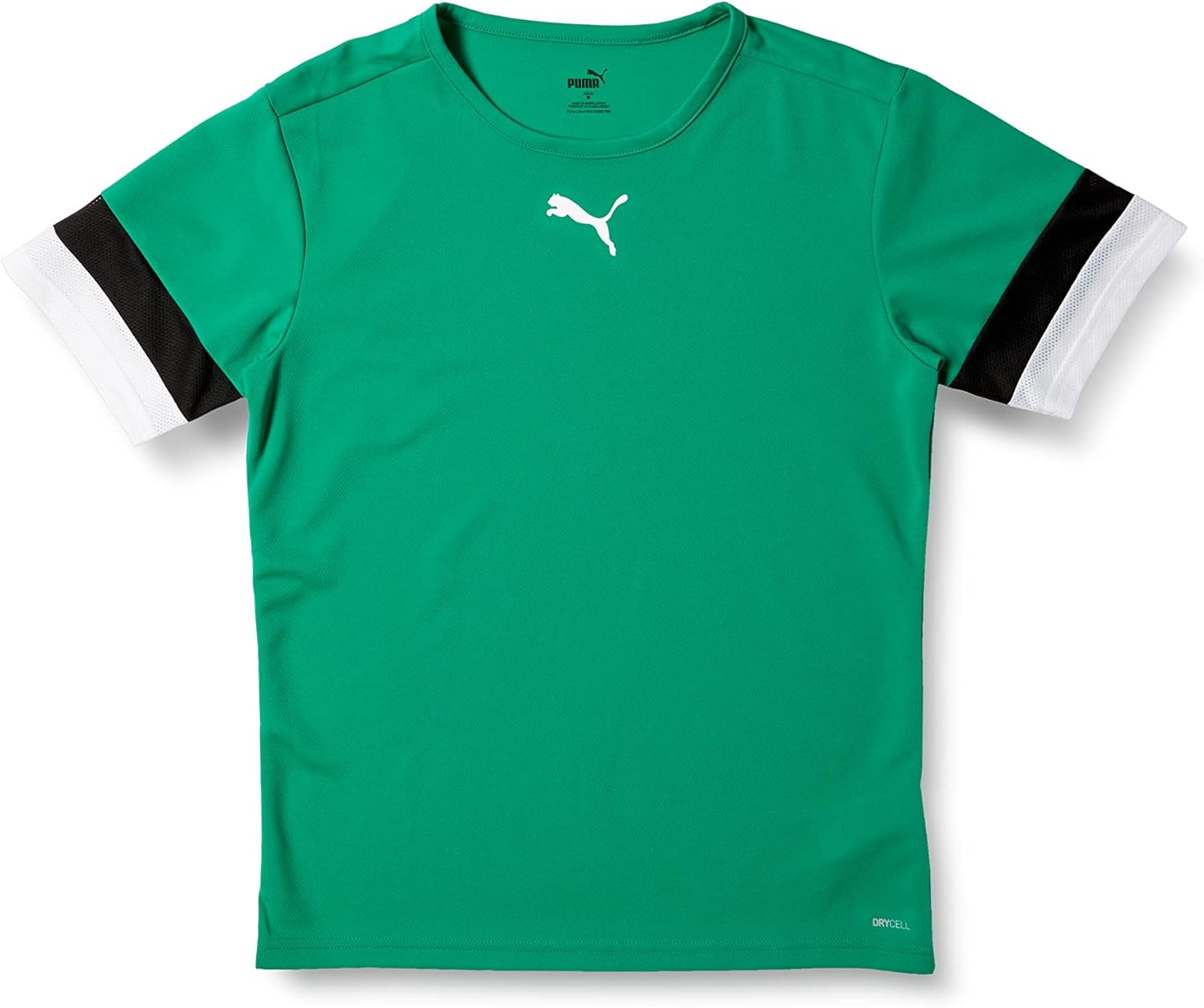

Футболка мужская PUMA 705141 для футбольных матчей, впитывающая влагу, быстросохнущая, с коротким рукавом, белый/черный/зеленый