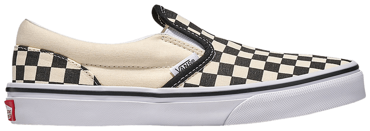 

Кроссовки Vans Classic Slip-On Kids 'Checkerboard - Black Off White', кремовый