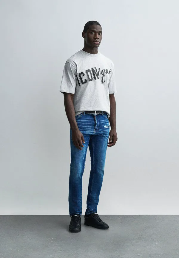 Футболка iconique свободного кроя с принтом Dsquared2, Grey Melange — фото 2