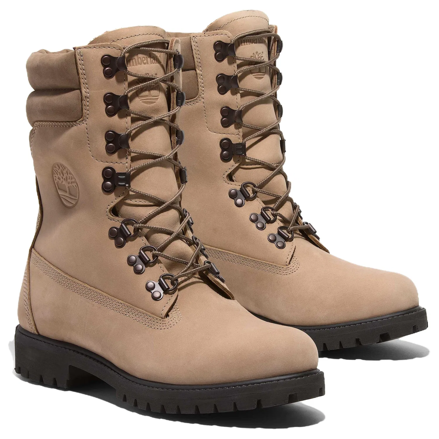 Ботинки высокие Premium Timberland бежево-коричневые — фото 4