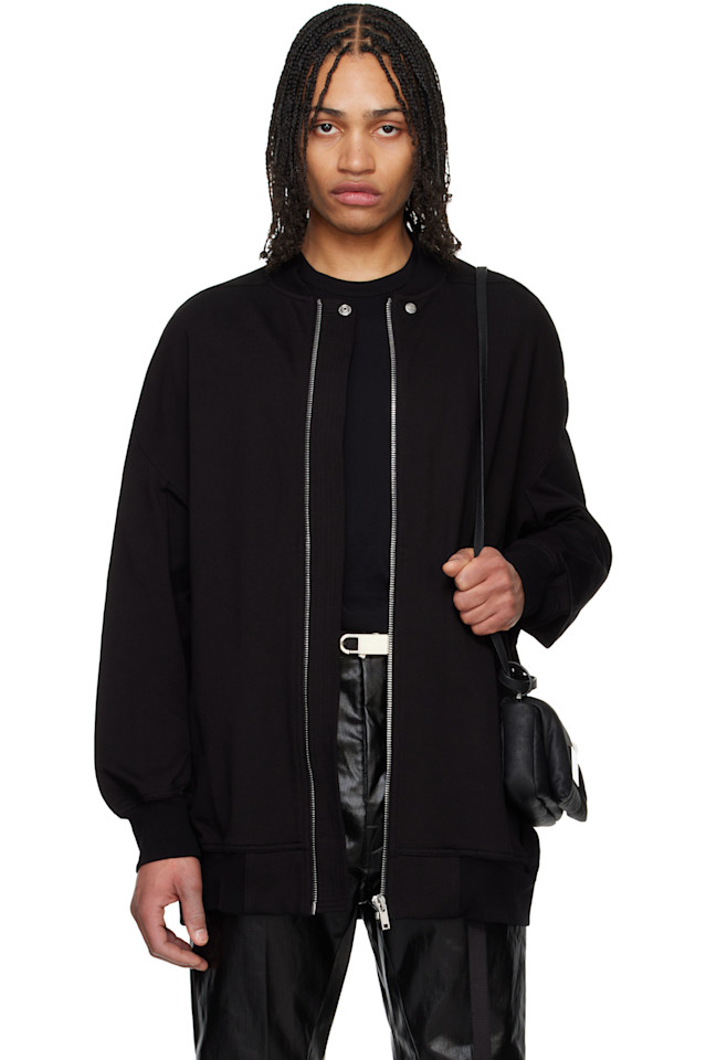 

Голливудская объемная летная куртка-бомбер Rick Owens, черный