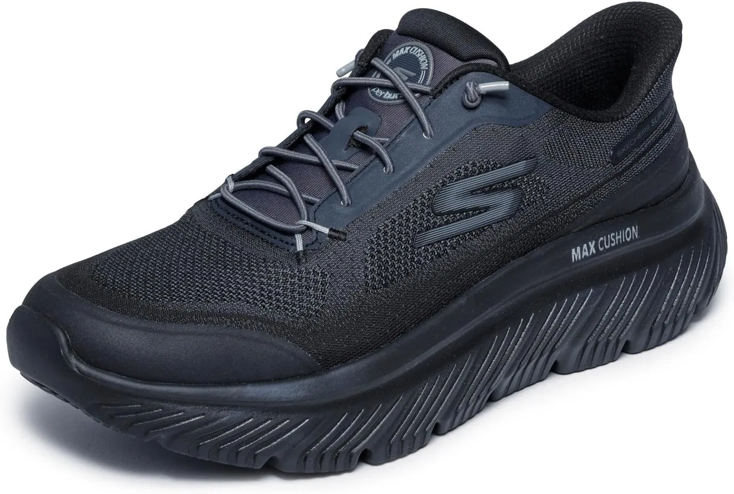 Мужские кроссовки Skechers Go Walk Max Cushioning Hyper Burst Zoltar, Black Textile Trim