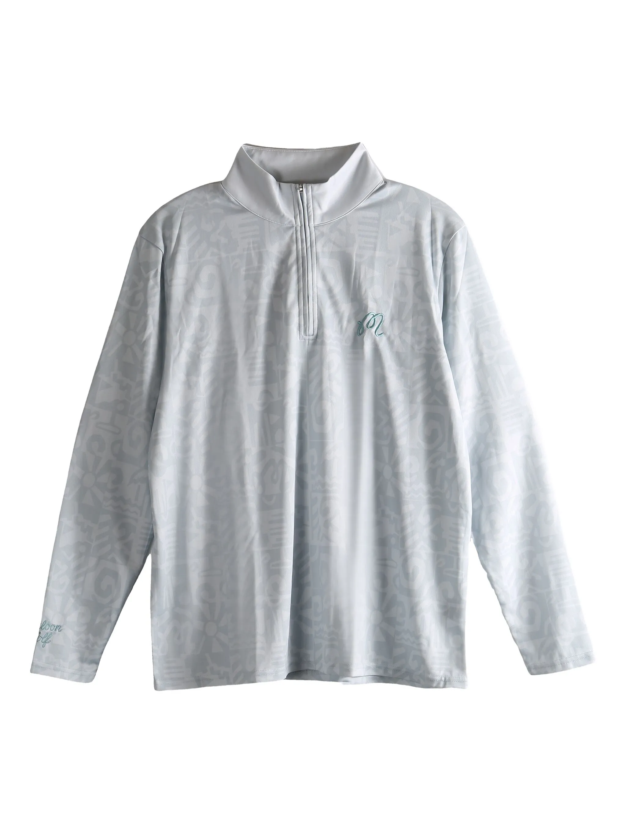 

Толстовка на молнии с узором Malbon Golf, серый