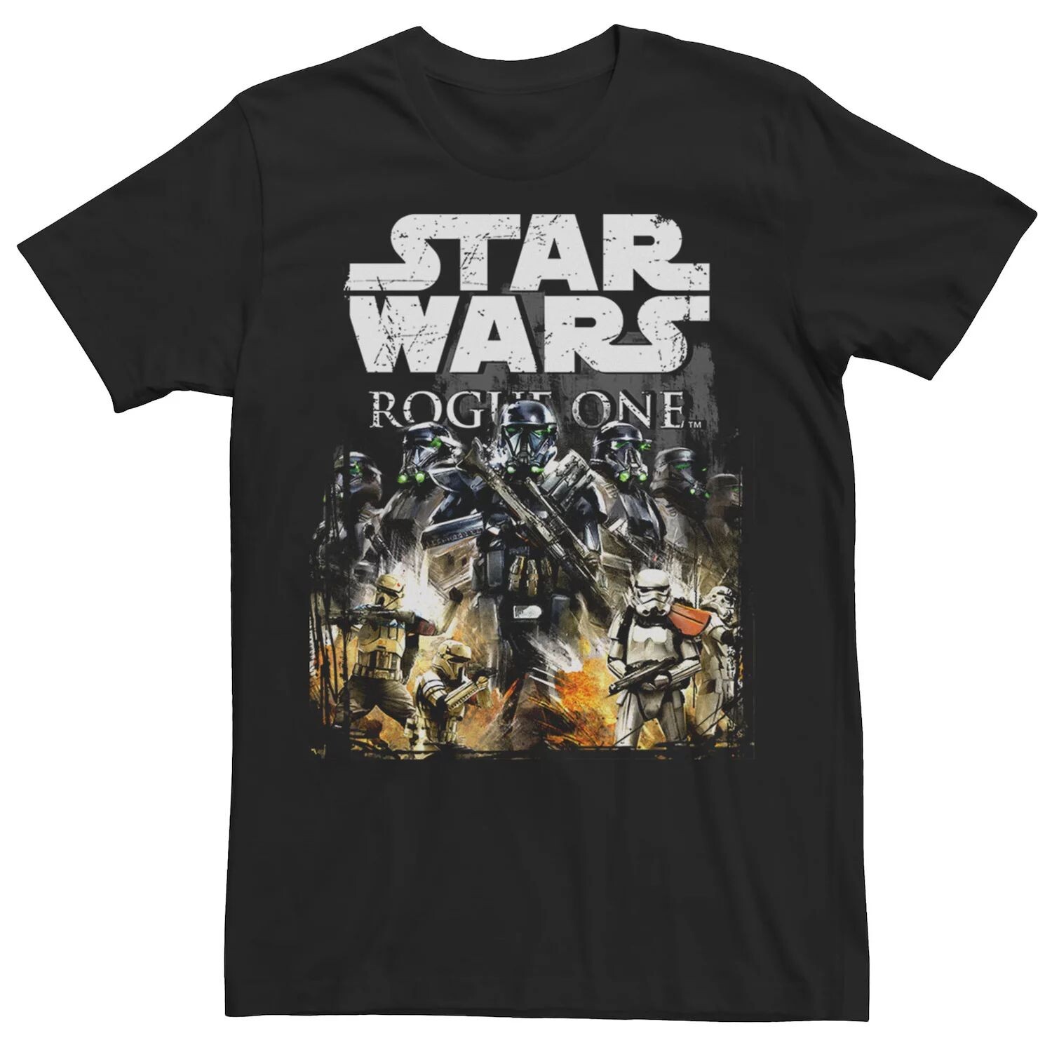 

Мужская огненная футболка Rogue One Troops Of Death Star Wars