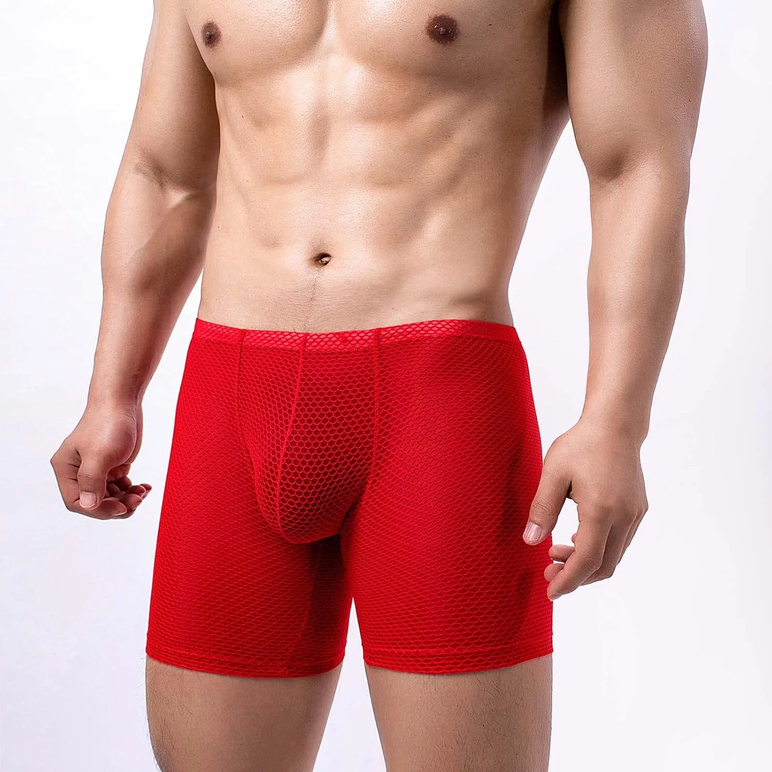 Боксеры Mesh Boxer Briefs, Red — фото 3