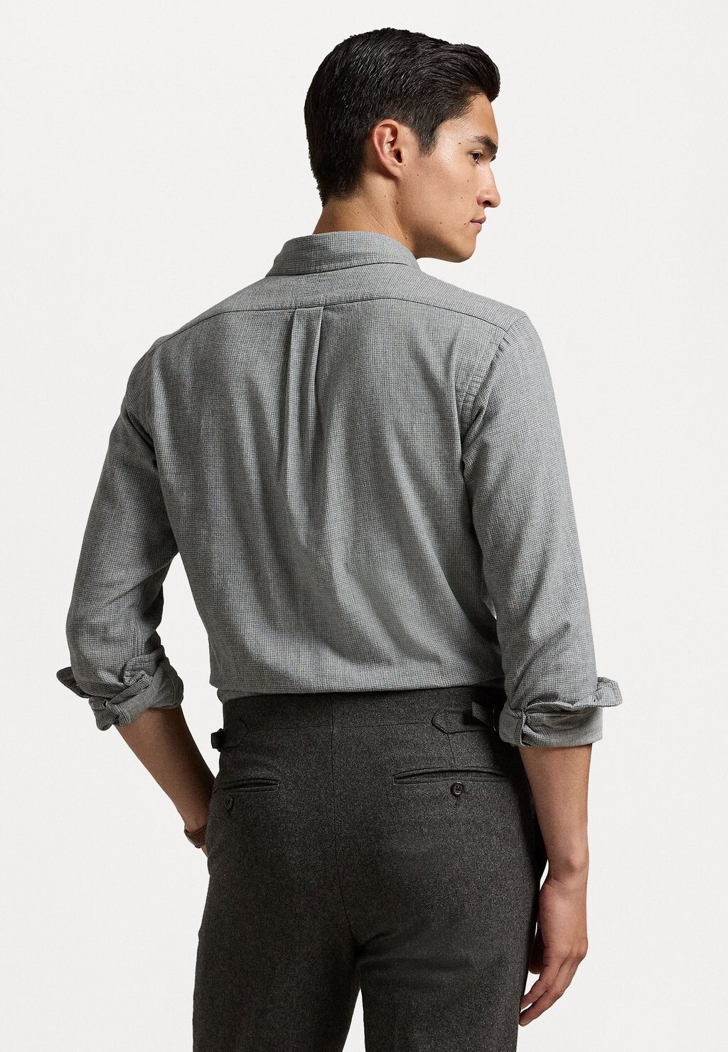 

Рубашка CUSTOM FIT DOUBLE FACED SHIRT Ralph Lauren, темно-серый