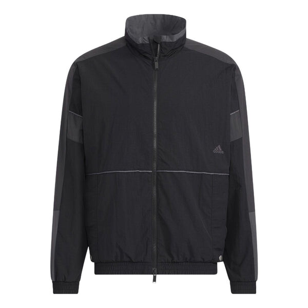 

Куртка adidas Contrast Color Stitching Long Sleeves Sports Jacket Black, черный