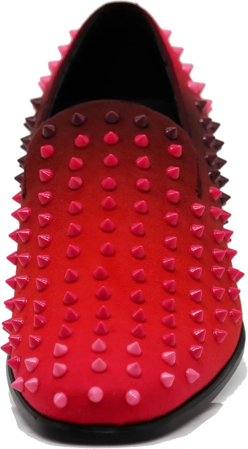 Мужские туфли-слипоны USOP Spike Gradient, классические туфли для смокинга Enzo Romeo, Red Excursion Plain Getaway Solids — фото 4
