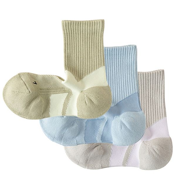 

Женские спортивные носки с амортизацией, 3 пары, с поддержкой свода стопы, сетчатыми вставками и компрессией на щиколотке Anna-Kaci, Gray Green Blue