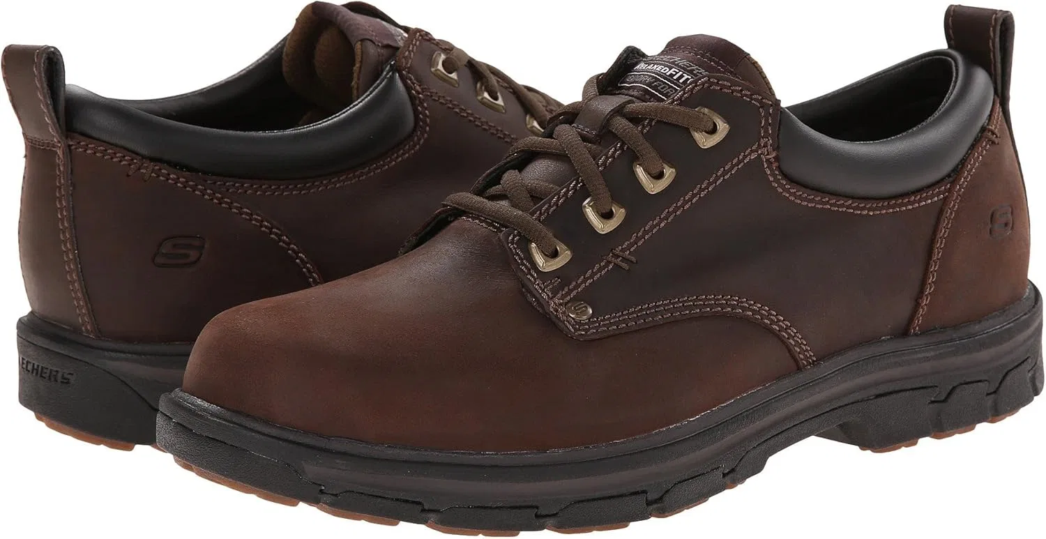 Туфли Skechers Herren Segment-Rilar 64260 Oxford mit glatter Zehenpartie, Brown — фото 2