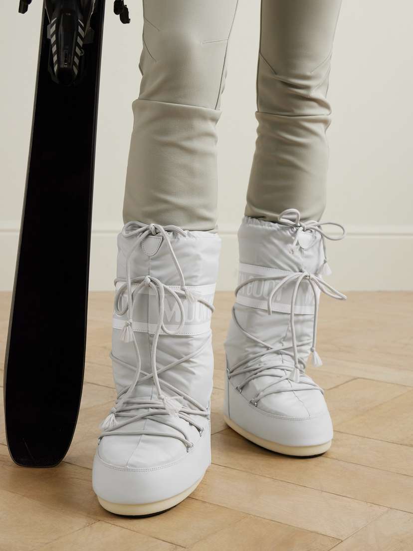 Зимние ботинки Icon из искусственной кожи и ракушек Moon Boot, серый — фото 2