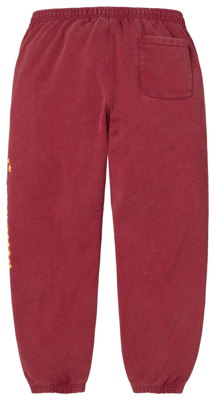 Спортивные штаны Supreme Washed Old English, красный — фото 2