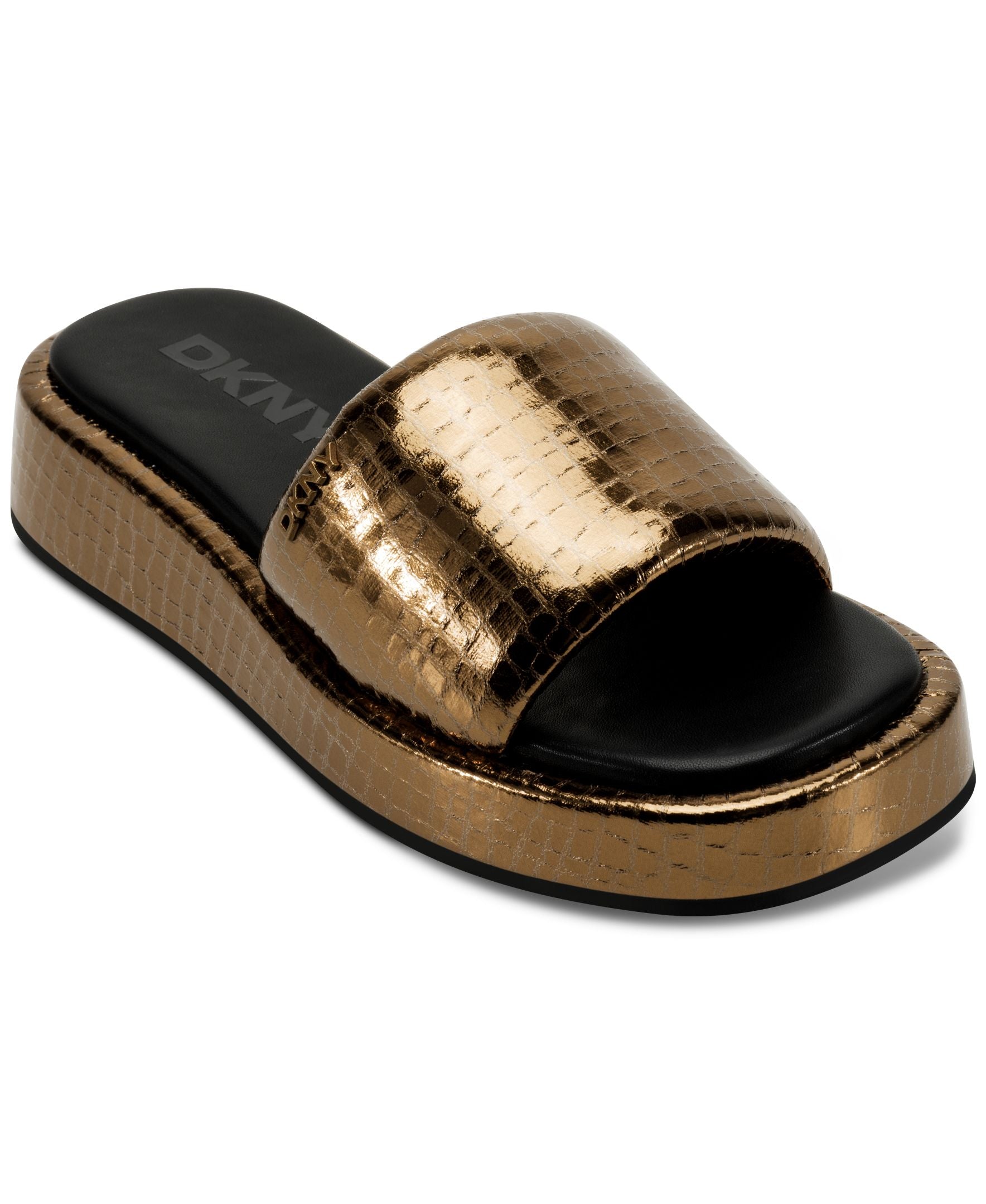 Женские шлепанцы на платформе Lachine DKNY, бронзовый