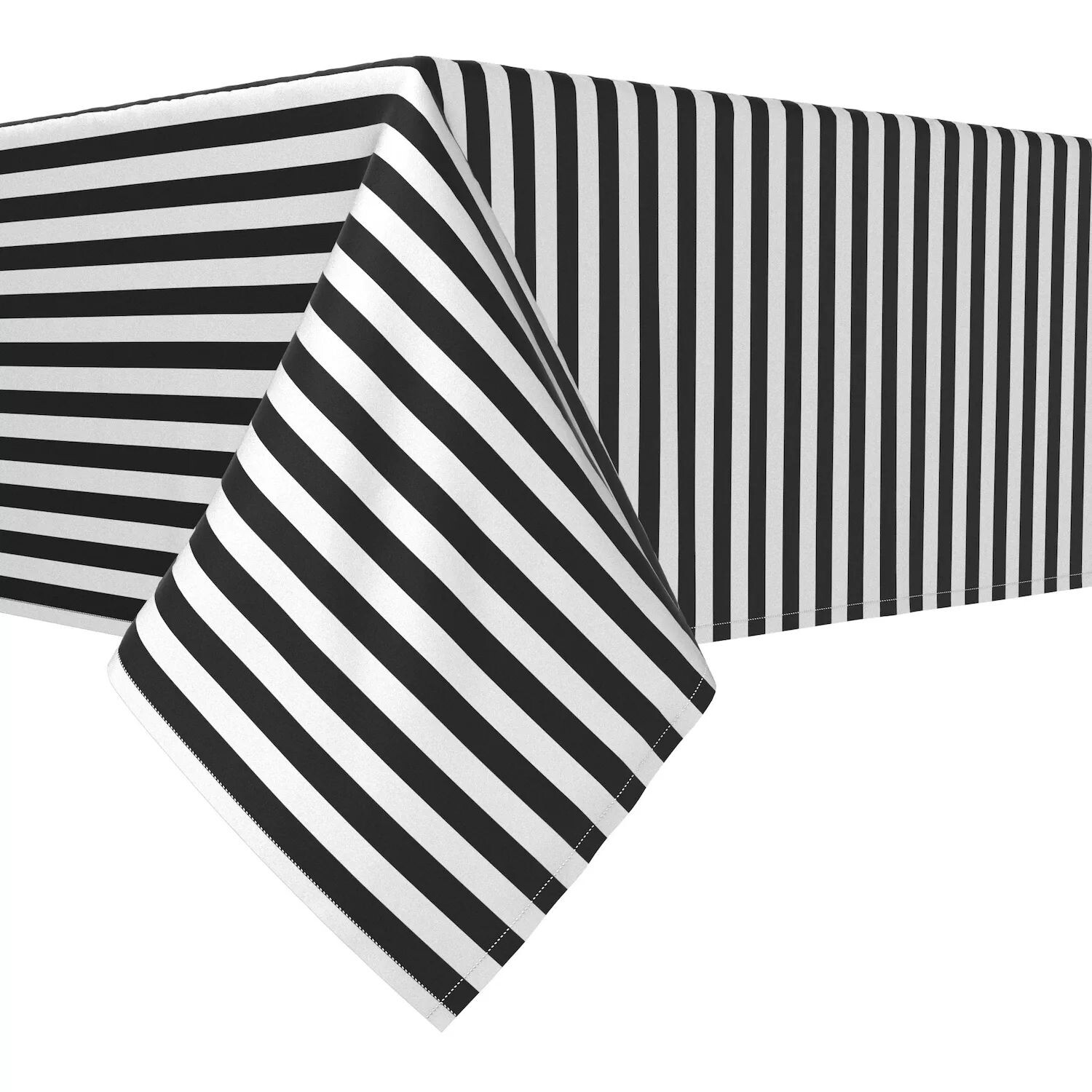 

Прямоугольная скатерть, 100% полиэстер, 60x120 дюймов, в мелкую полоску, черная