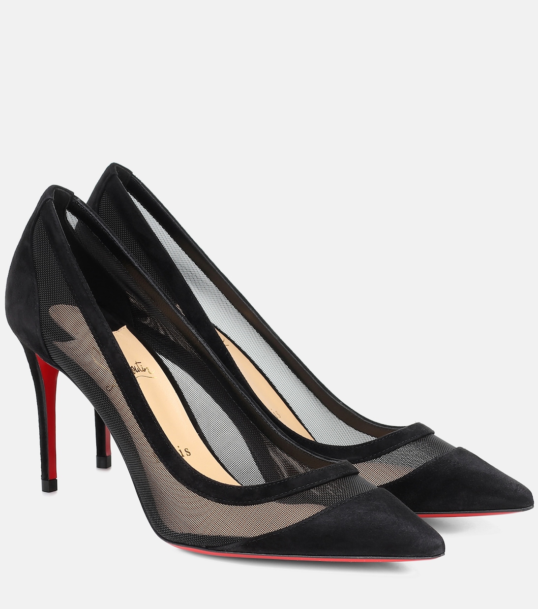 Galavati 85 замшевые и сетчатые лоферы Christian Louboutin, Version Black