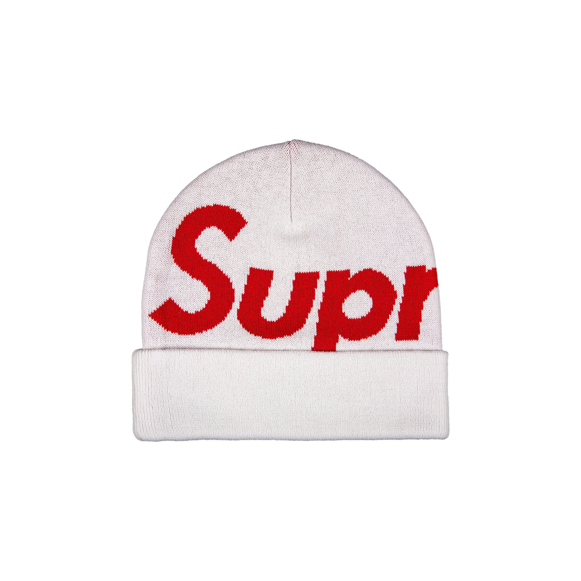 

Шапка-бини Supreme с большим логотипом, цвет Белая