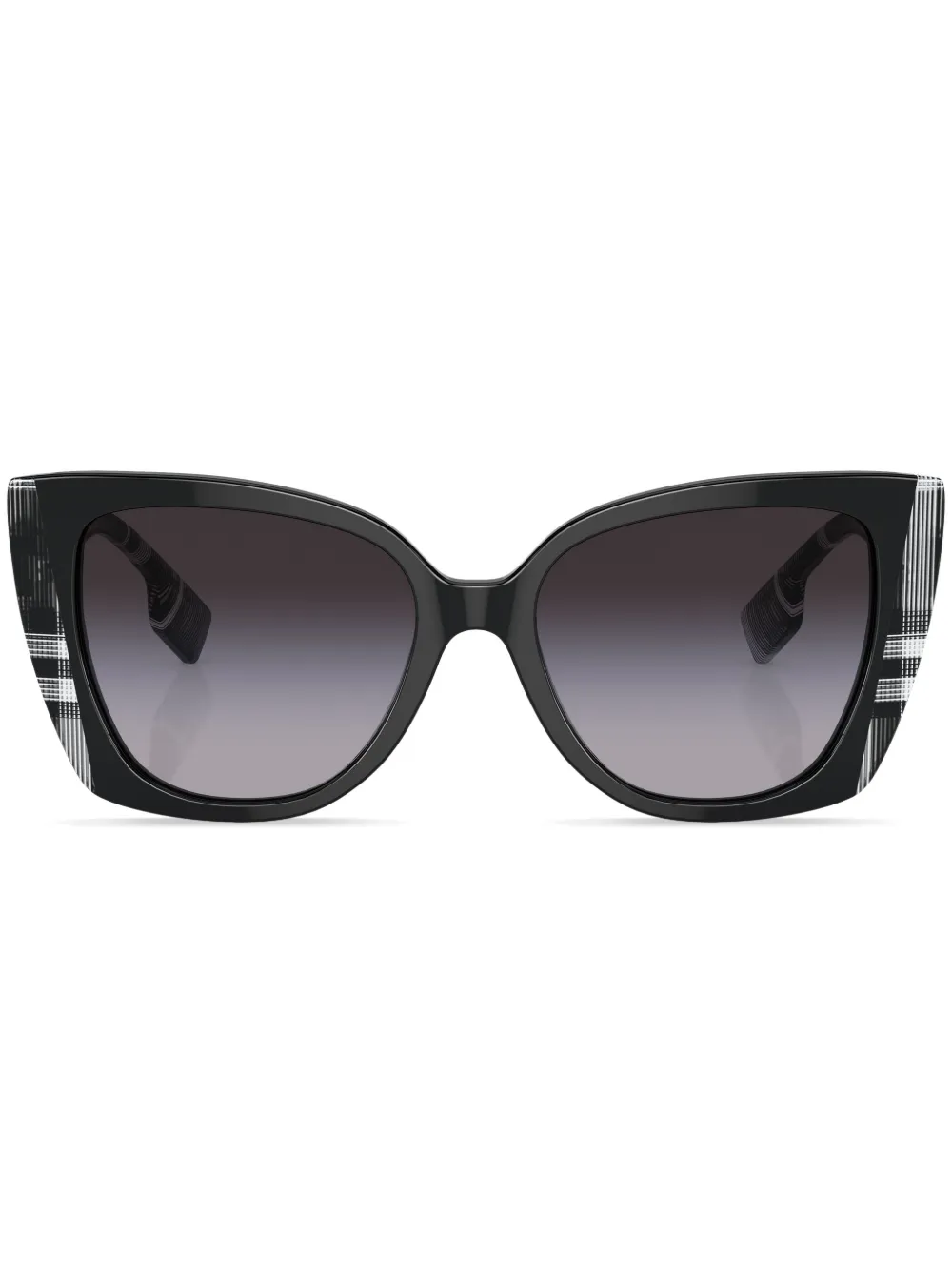 

Солнцезащитные очки в массивной клетчатой оправе Burberry Eyewear, черный