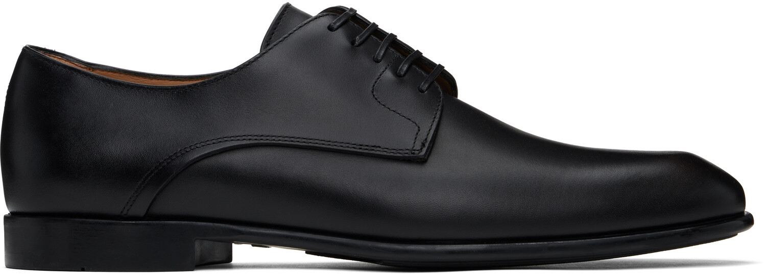 

Черные двухцветные дерби Ferragamo, Black/Cookie