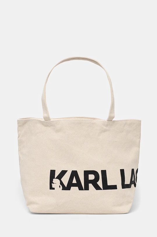

Хлопковая сумка Karl Lagerfeld, бежевый