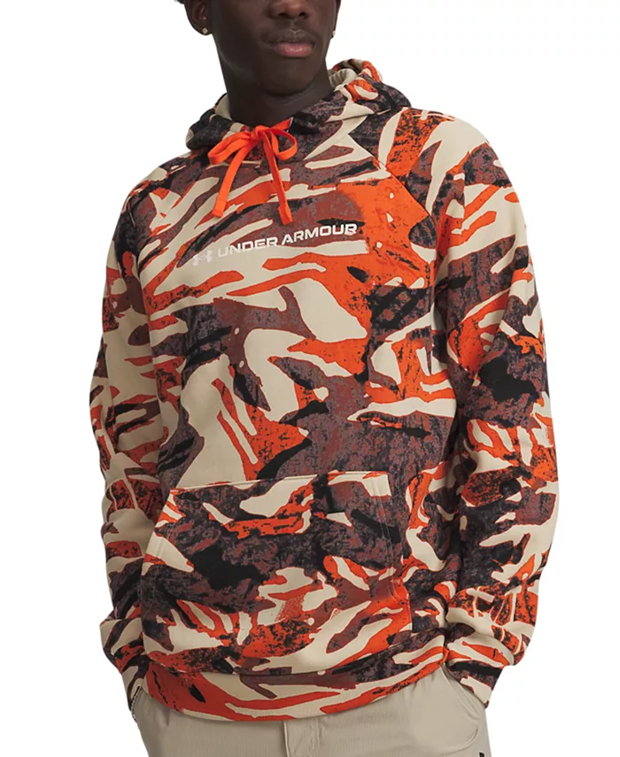 

Мужская толстовка с капюшоном UA Rival Fleece с принтом Under Armour, оранжевый