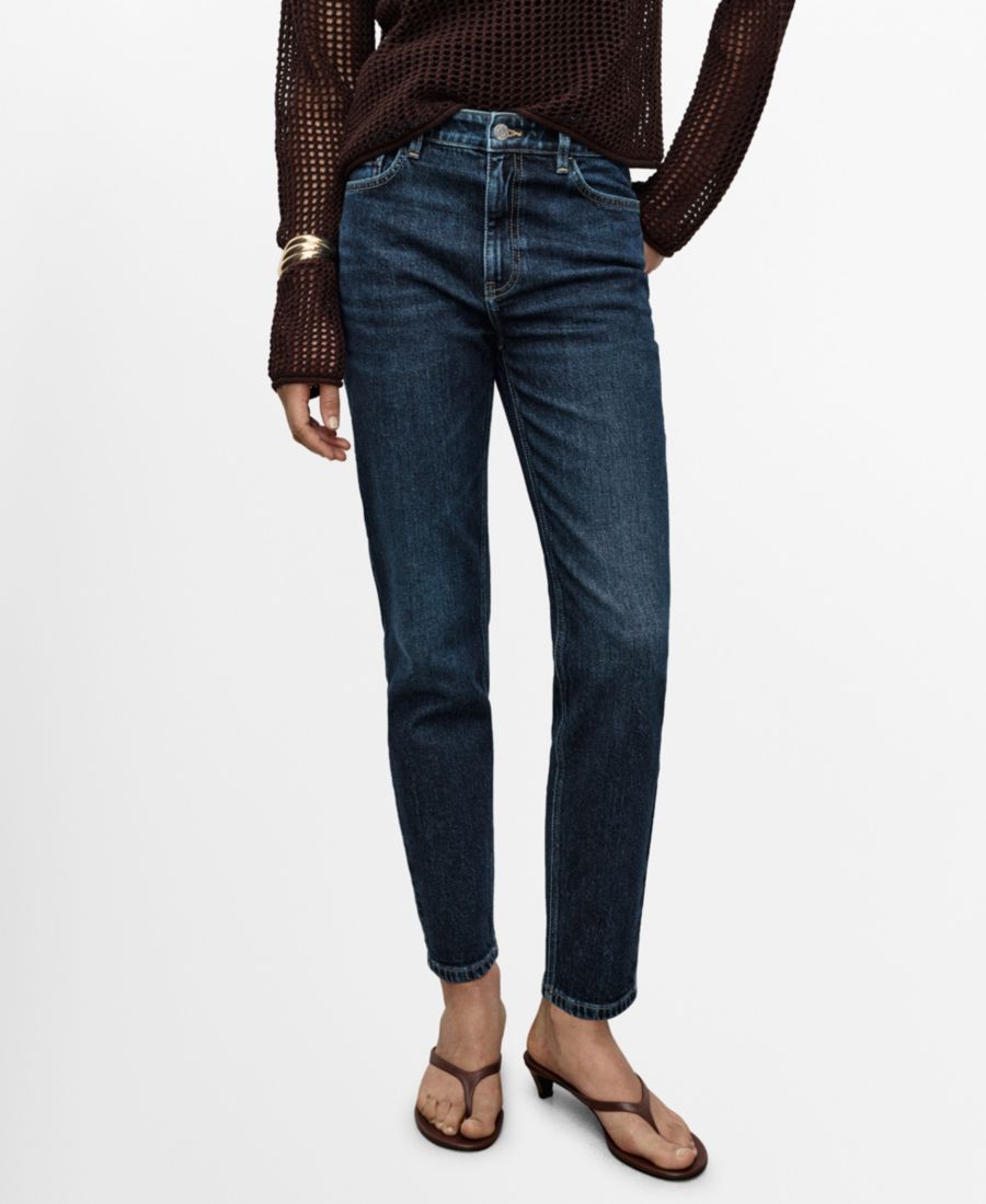 

Удобные джинсы с высокой посадкой для молодых мам MANGO, Dark Blue