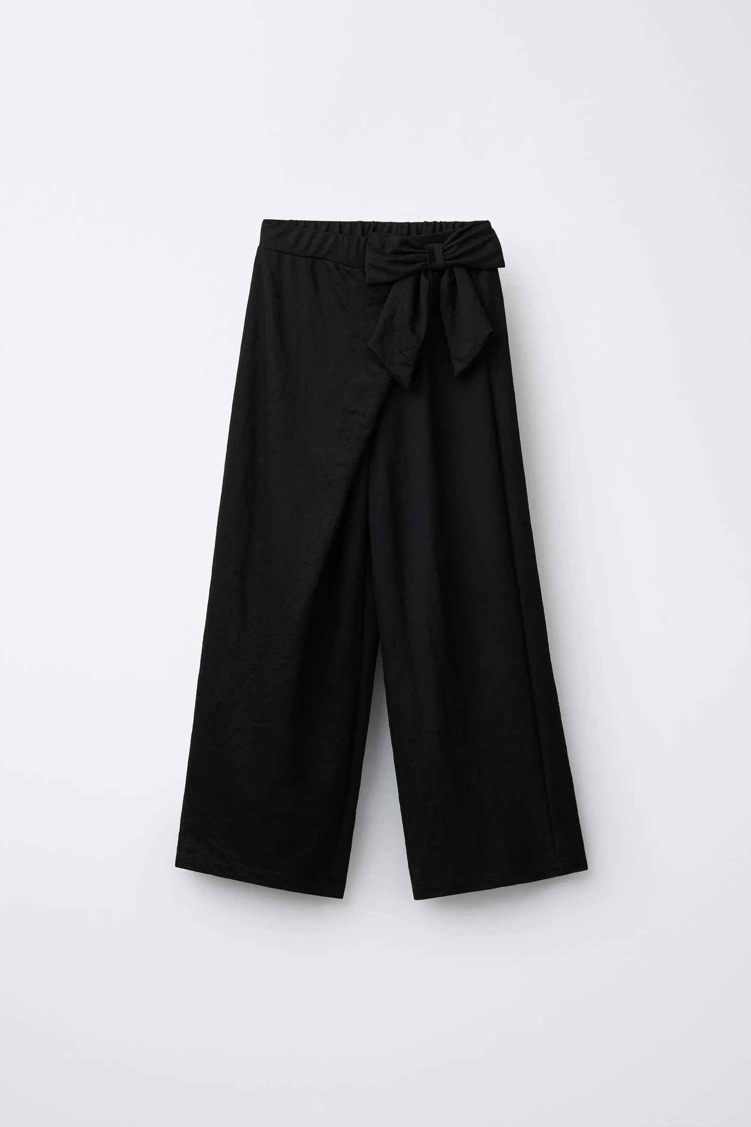 Zara Широкие брюки с блестящими полосками и бантом